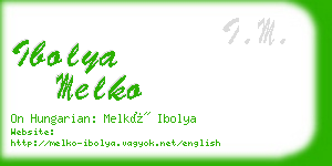 ibolya melko business card